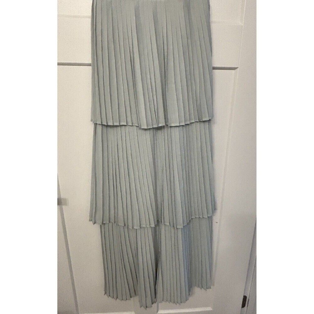 Maya Deluxe Embellished Tiered Maxi Dress,prom, Wedding, Formal Sz 4P Sage Green - Picture 3 of 8